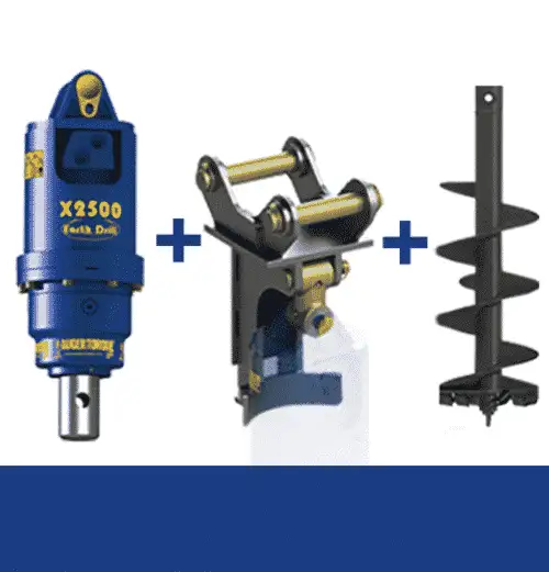 Auger Torque X2500 Package c/w Cradle Hitch and Auger (1.5-2.8t Excavators) - Image 3