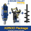 auger torque x2500 earth drill with cradle hitch and auger