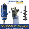 Auger Torque 5500MAX Package c/w Cradle Hitch and Auger (5-6t Excavators)