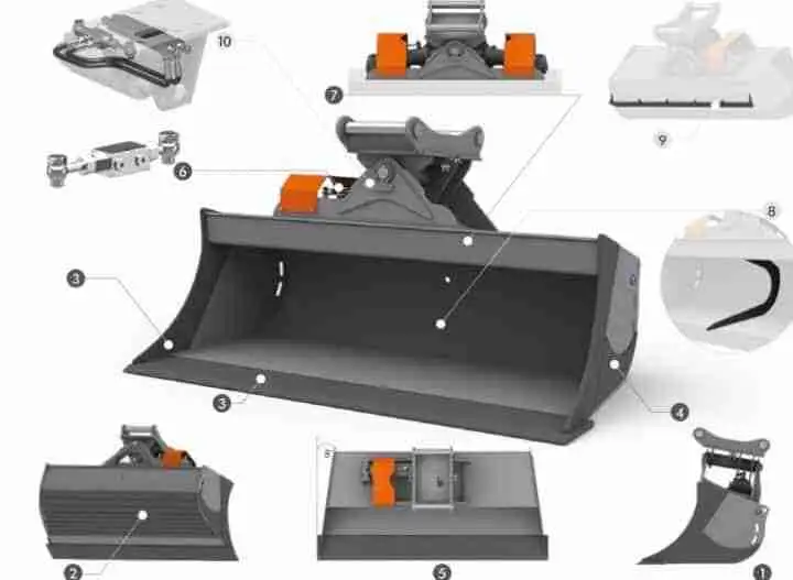 1200mm HD Tilt Bucket - 3-4t Excavator - 1 Available - Image 7