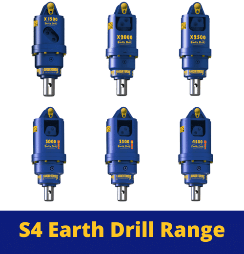 Auger Torque Earth Drill S4 Range Mini Digger Auger Drive Unit